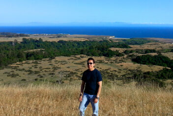 Navin L. standing at a vista in Santa Cruz, CA