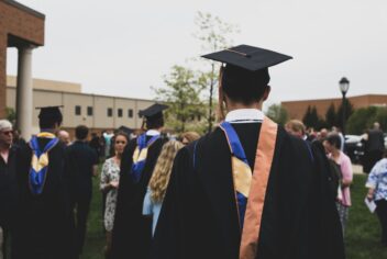 College Student preparing for graduation