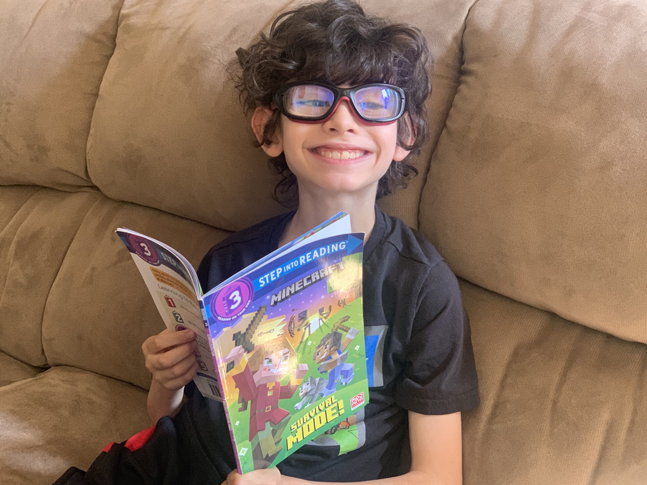 a child reading a book