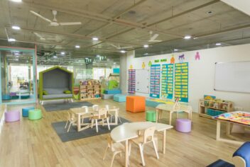 room at a daycare center