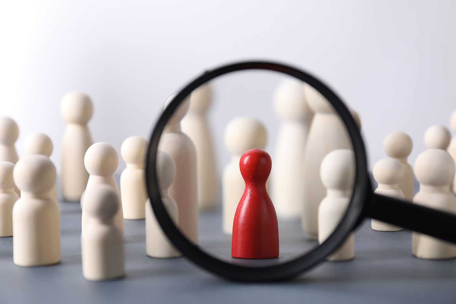 a pawn seen through a magnifying glass