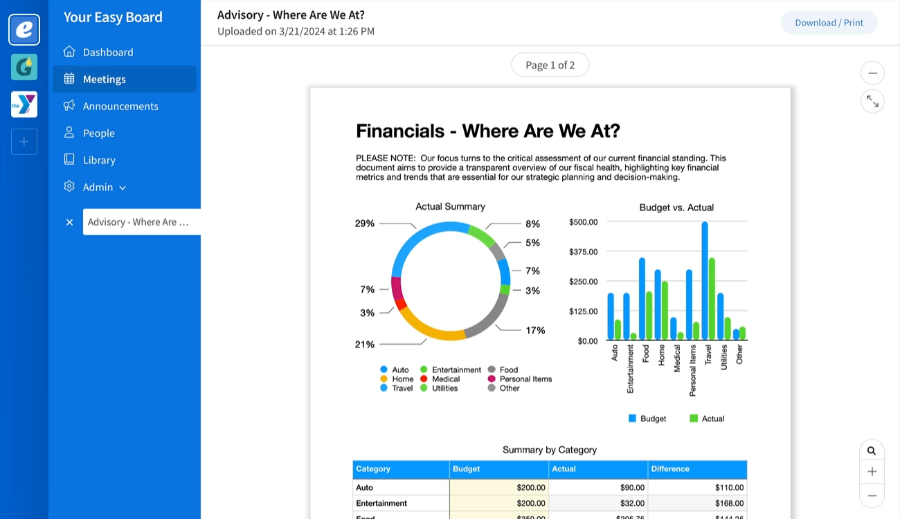 Stay informed with easy access to recent meeting recaps.